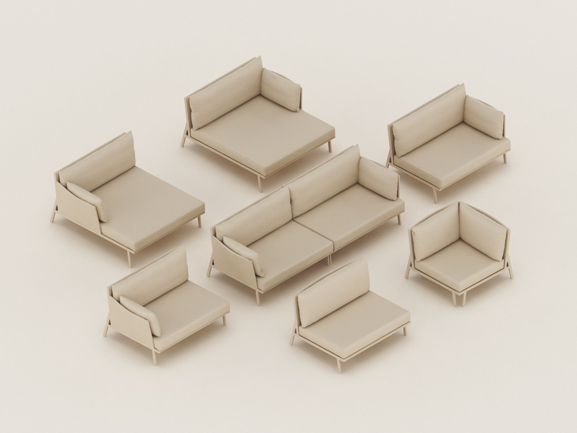 Мягкий модульный садовый диван Kettal Vieques ARCH-00116980 - Вид №3