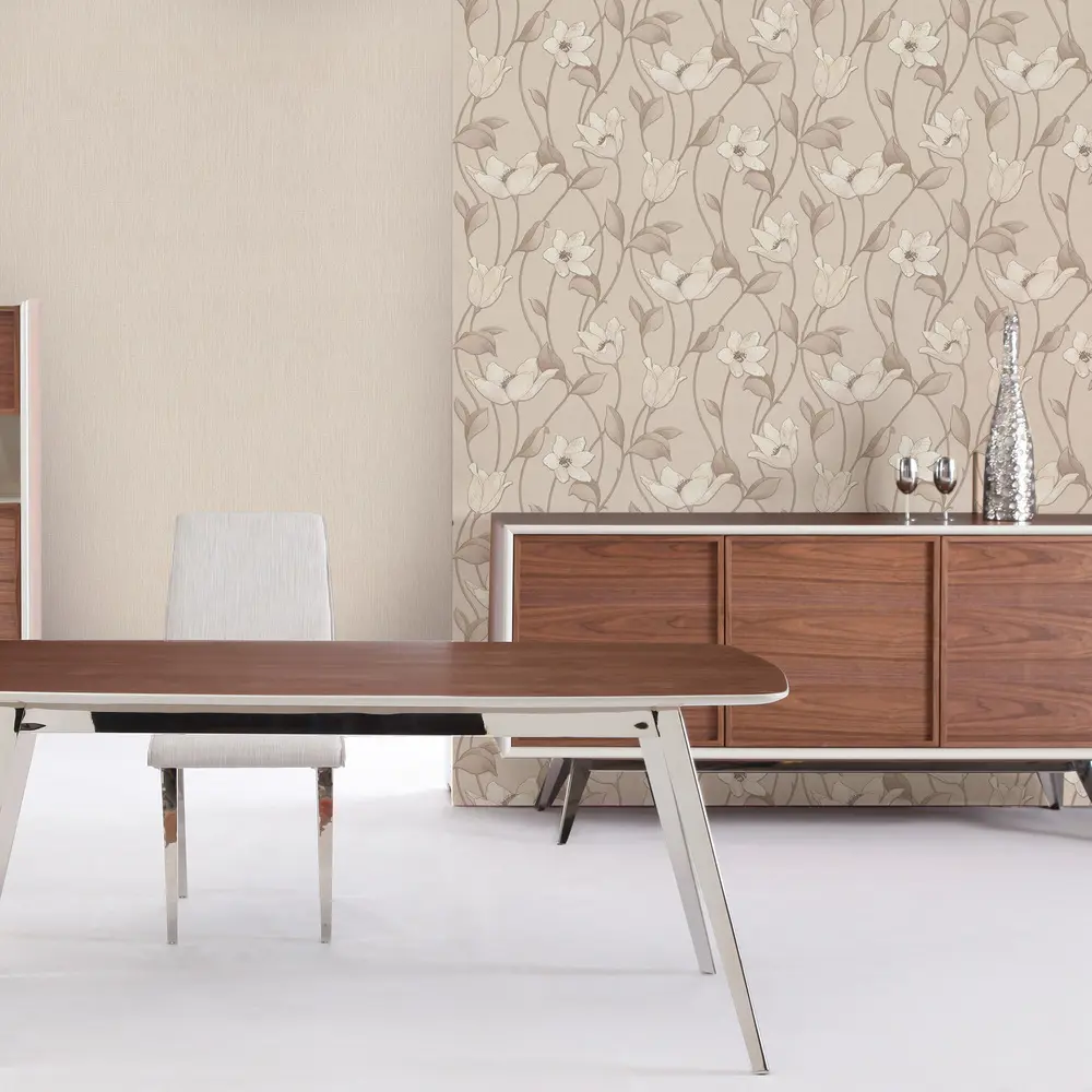 Обои флизелиновые Московская обойная фабрика Лотос серые 4056-1 1.06 м 82033042 STLM-2165578 - Вид №3