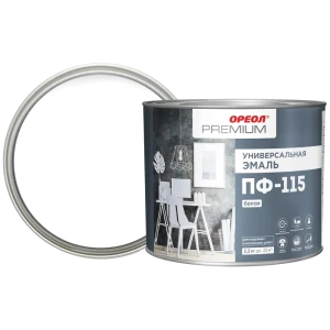 Эмаль Ореол Premium ПФ-115 глянцевая цвет белый 2.2 кг
