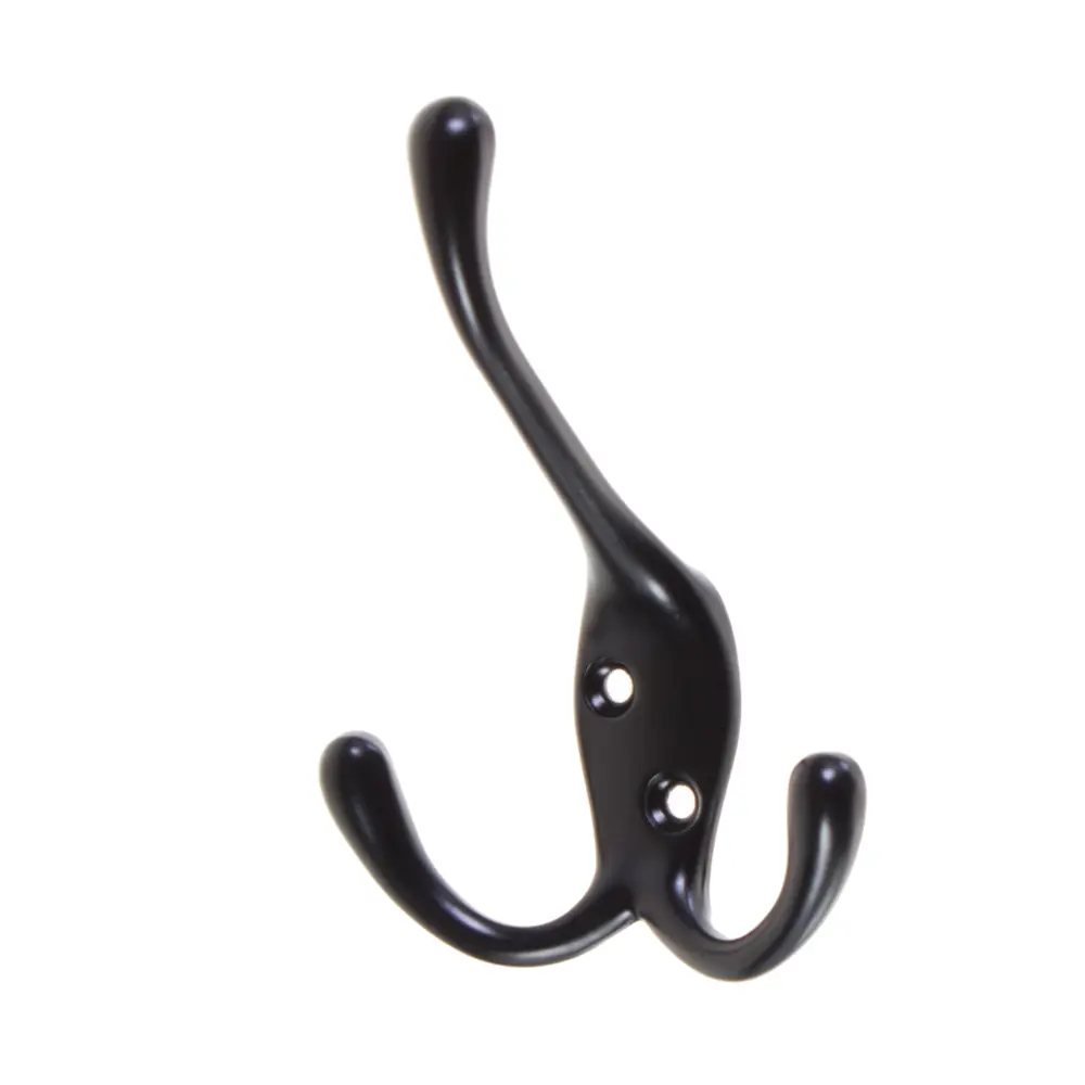 Крючок тройной, металл, цвет чёрный LAMPLANDIA STLM-2038136