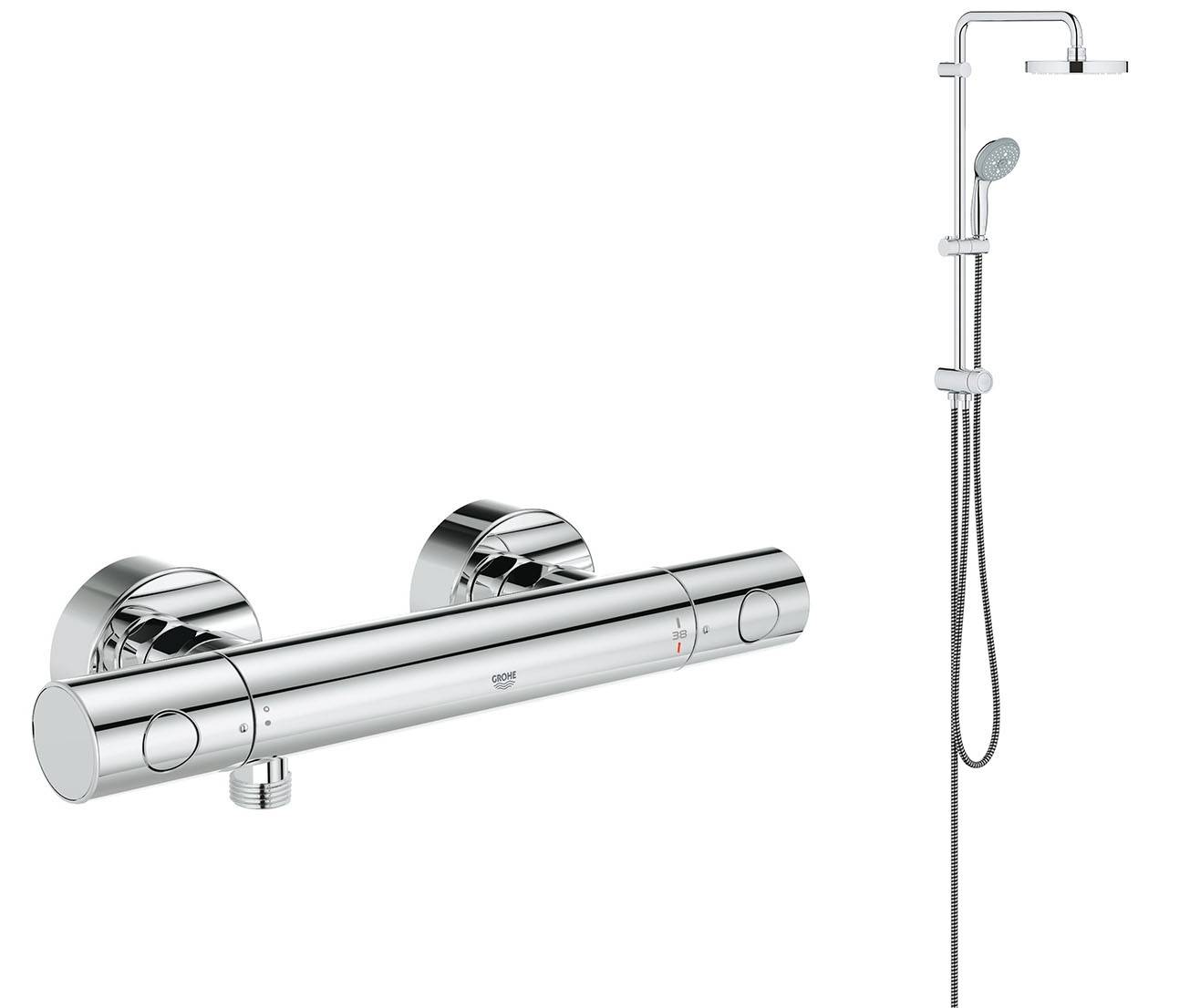 Душевая система GROHE New Tempesta 200 с термостатом (NB0035)