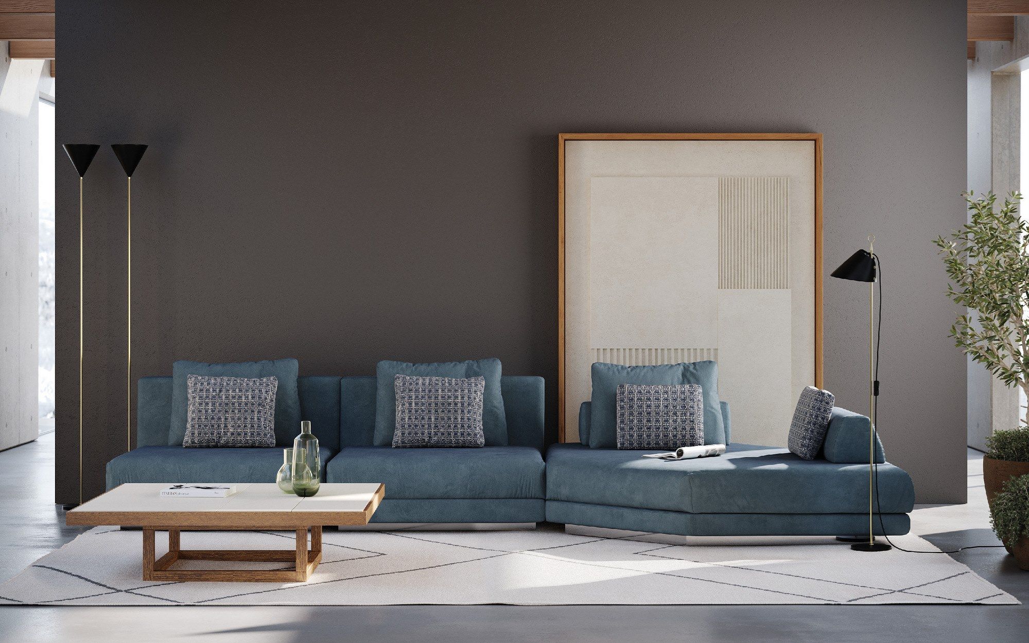 Секционный садовый диван с каркасом iroko Braid Embrace ARCH-00041078 - Вид №14