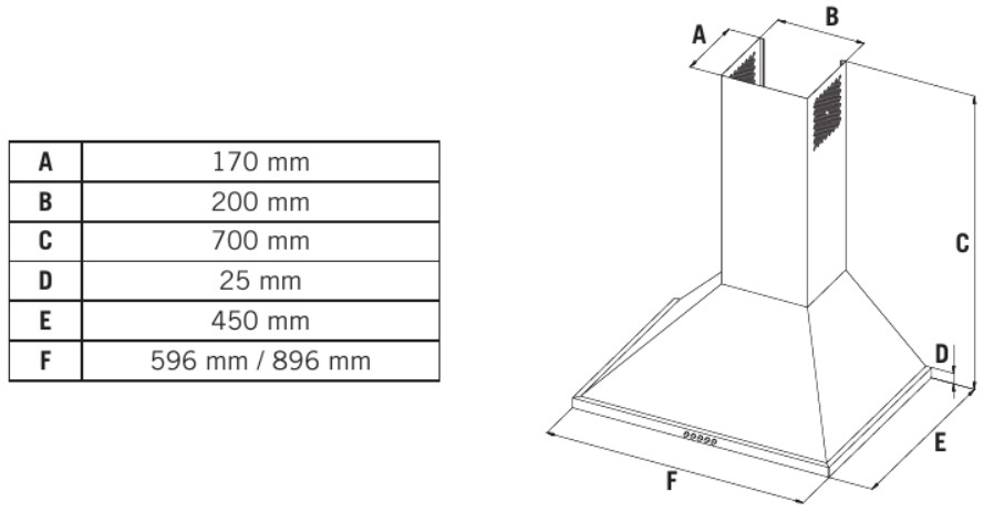 8115315 Вытяжка каминная Simfer 8663SM черный STDN-0042368 - Вид №9