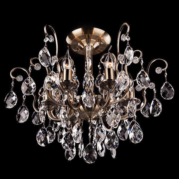 Подвесная люстра Eurosvet 10022/6 античная бронза/прозрачный хрусталь Strotskis EUROSVET ДИЗАЙНЕРСКИЕ 00-3886947 Бронза;прозрачный  - Вид №1