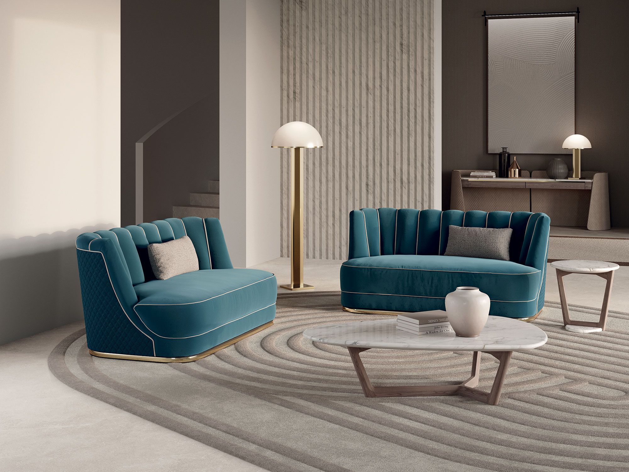 Ткань диван Vittoria Frigerio Белый ARCH-00095643 - Вид №2