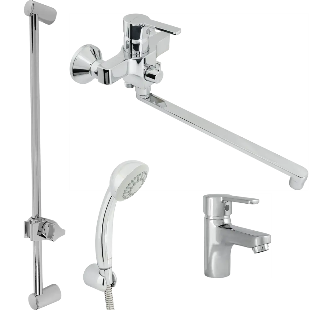 Набор для душа Vidima Optima BA380AA цвет хром 18625113 STLM-2057197 Без серии