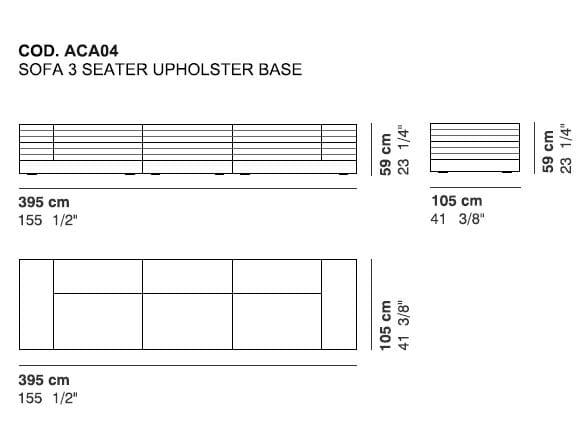 Ткань линейный диван La Cividina Acamante ARCH-00045729 - Вид №6