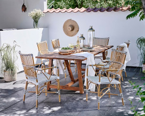 Алюминиевый садовый стул и ArtFibre с подлокотниками