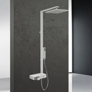 Душевая колонна термостатическая FLOW Novellini FLOW с белой полочкой