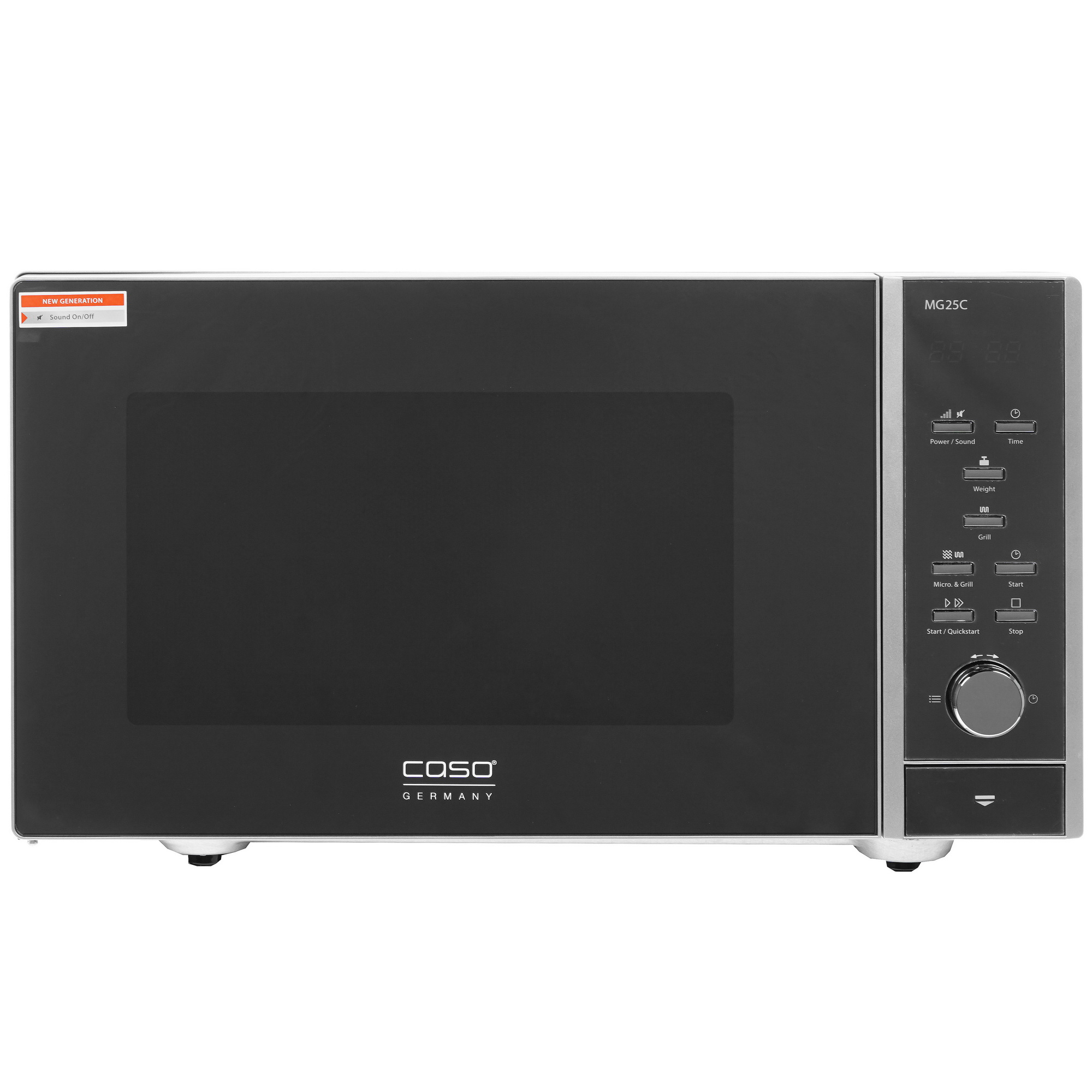 1117030 Микроволновая печь CASO MG 25 Ceramic Menu серебристый STDN-0069318