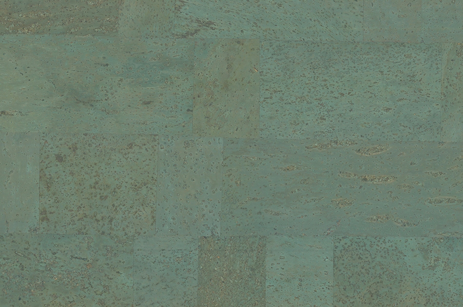 216 111 622 Окрашенный пробковый пол Turquoise GRANORTE Recolour