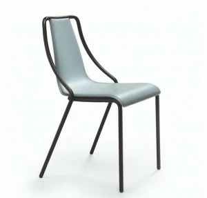 Midj Стул из стали и кожаное сиденье Ola