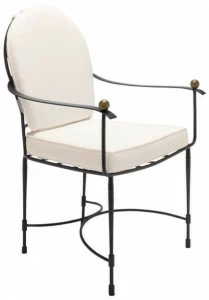 JANUS et Cie Стул-медальон из нержавеющей стали с подлокотниками Amalfi