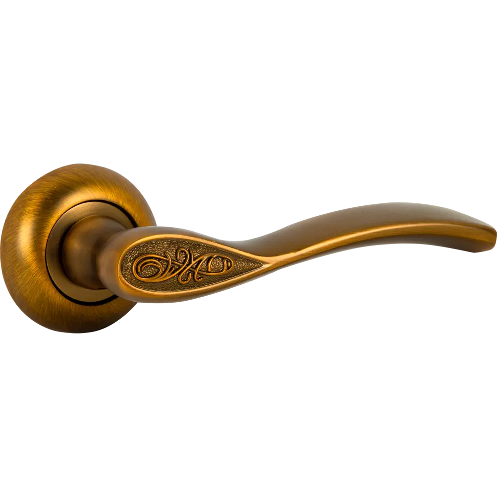 Комплект дверных ручек 12L 170 BK, с запиранием, цвет кофе ФАБРИКА ЗАМКОВ STLM-2113641