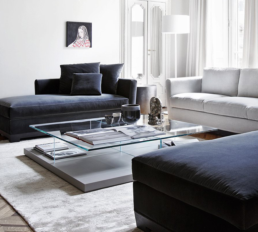 Стол журнальный  MERIDIANI CLUNY CRYSTAL Live