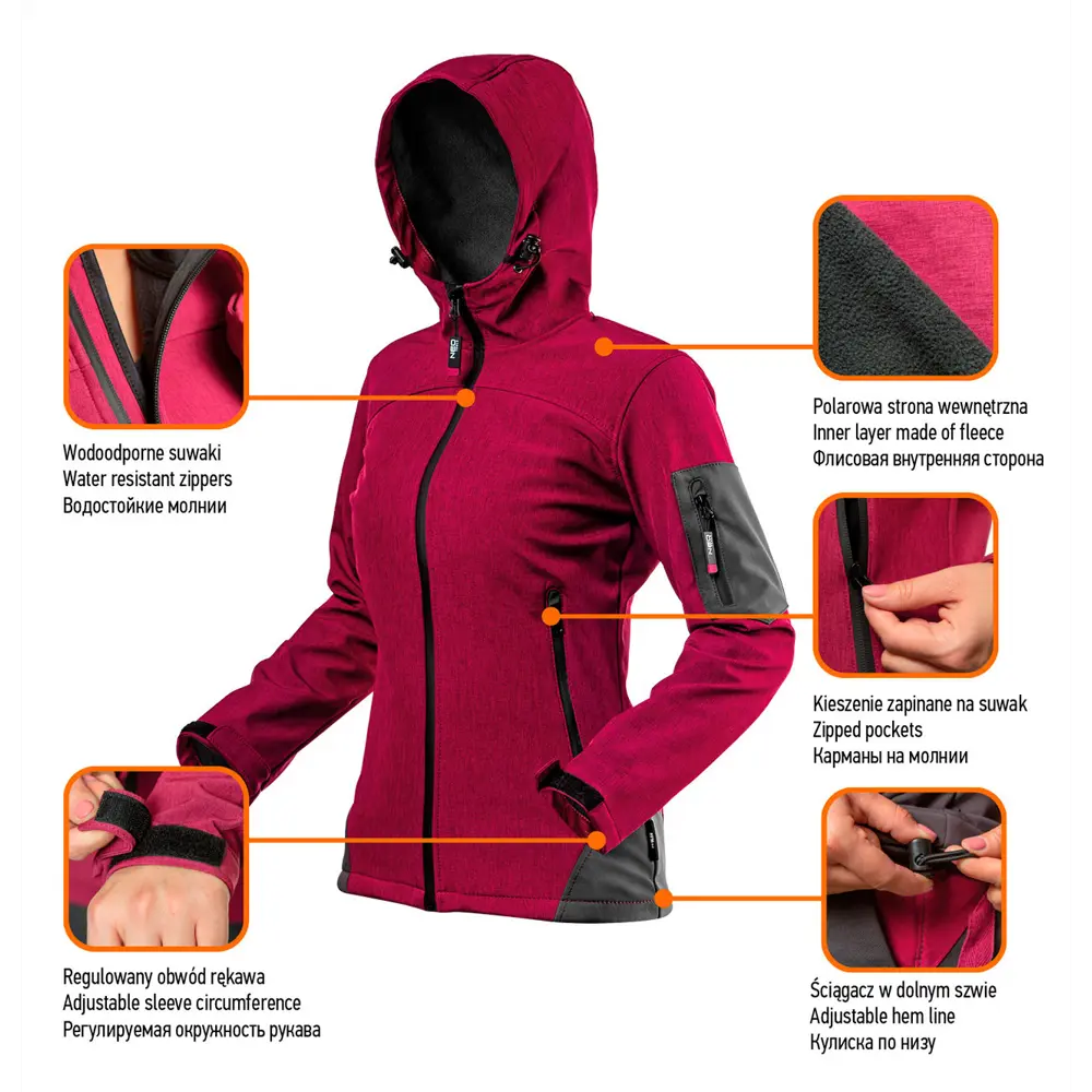 Куртка рабочая женская Neo Softshell цвет бордовый размер S/48 рост 165-168 см 82775366 STLM-2197862 Neò Нет - Вид №13