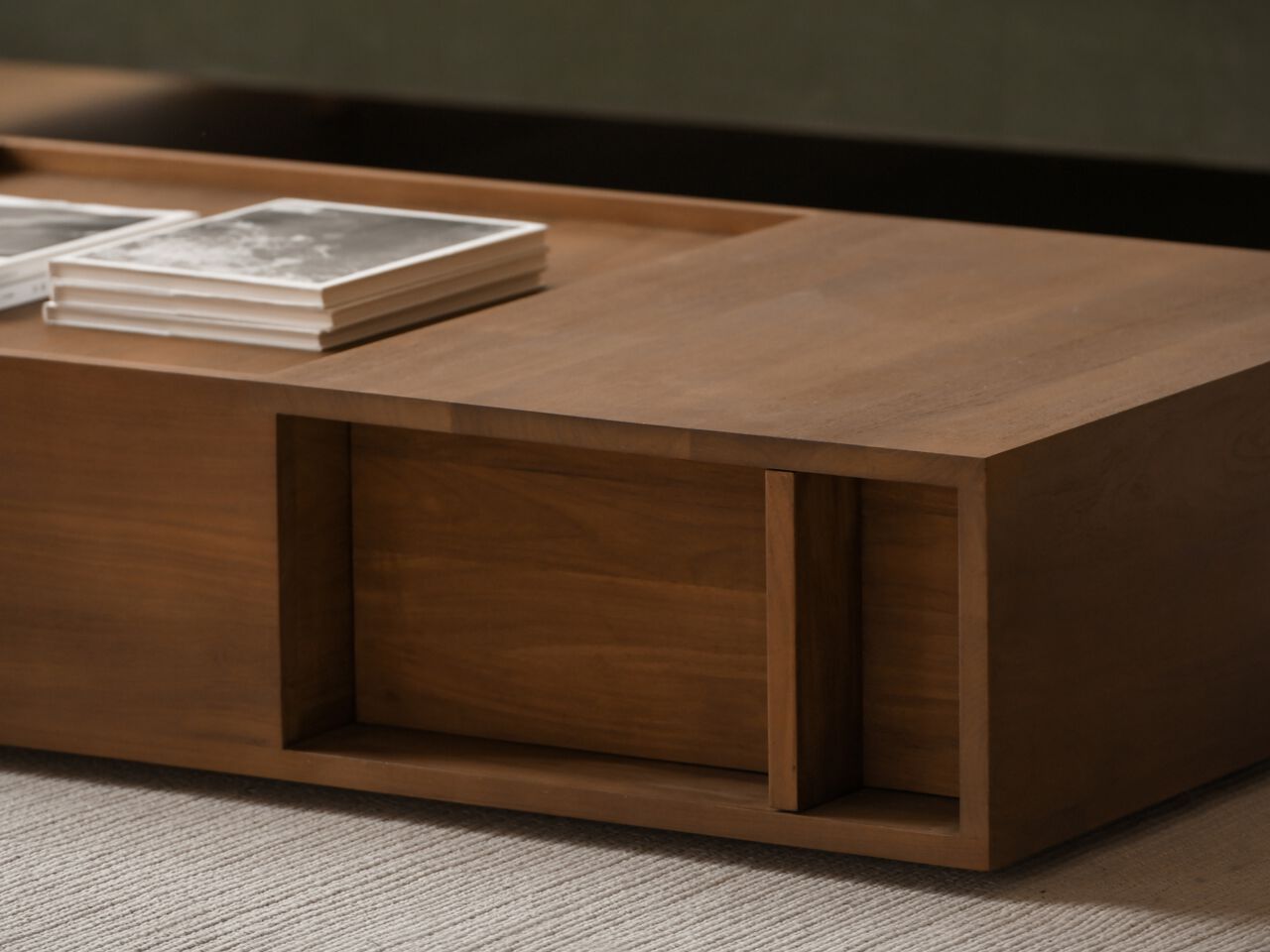 Низкий прямоугольный журнальный столик из массива дерева Air Division Mapp ARCH-00019447 - Вид №6