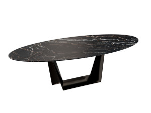 Овальный стол из керамогранита