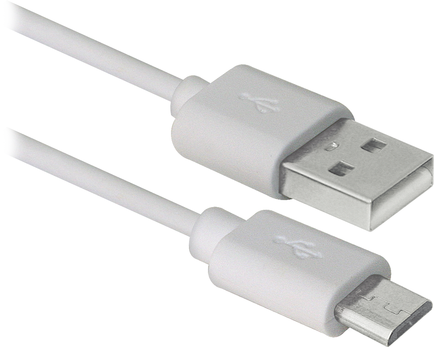 87468 usb кабель usb08-10bh usb2.0 белый, am-microbm, 3м Defender Santreyd  - Вид №1