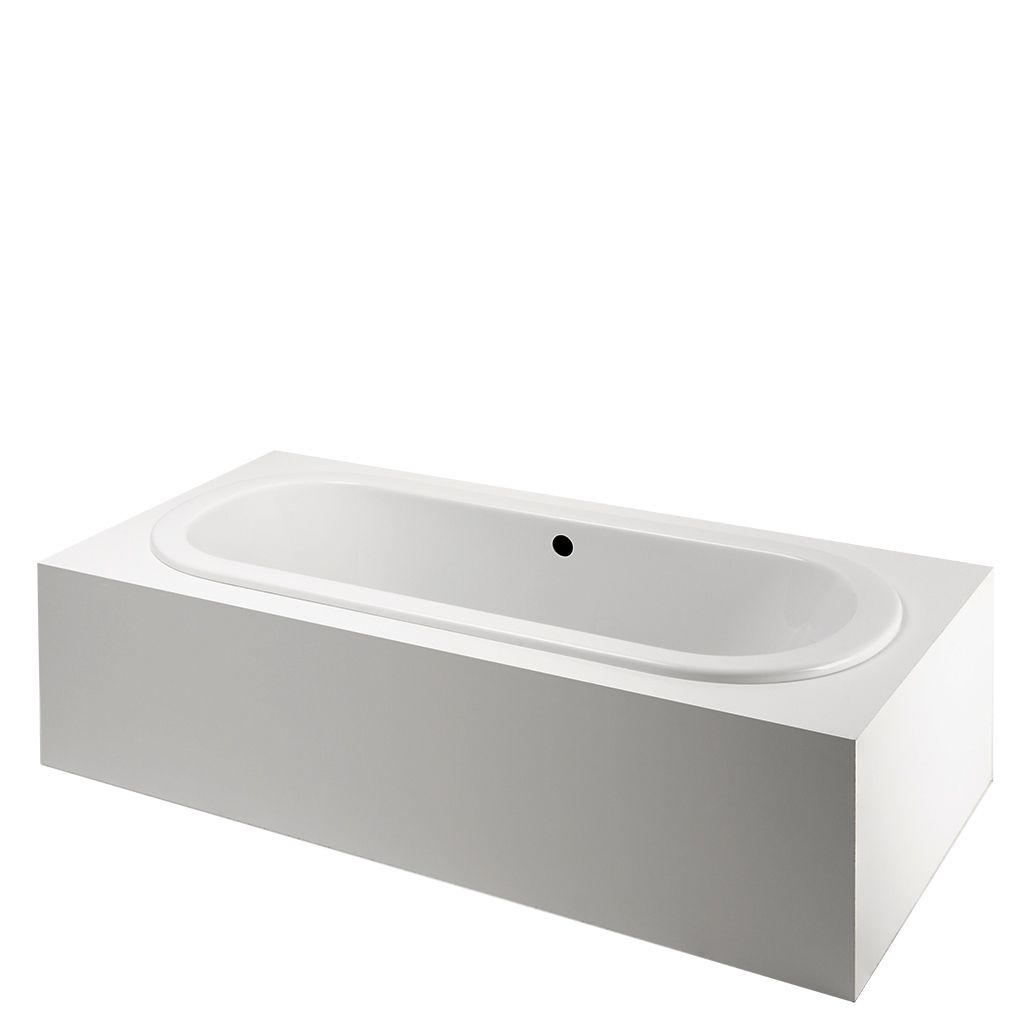 CLAT5L Классическая 72 "x 37" x 22 "левая овальная ванна с воздушным потоком и центральным сливом Waterworks Classic