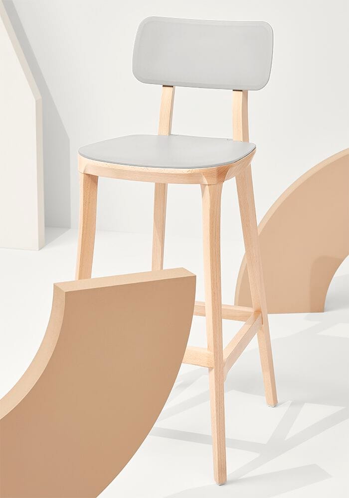 Высокий стул из дерева и полипропилена со спинкой Infiniti Porta Venezia ARCH-00129754 - Вид №8