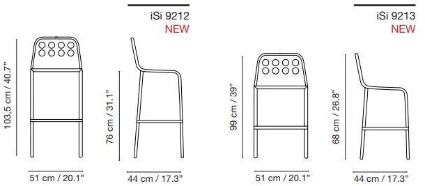 iSimar Садовый стул из стали со спинкой Sevilla 9212 / 9213 - Вид №1