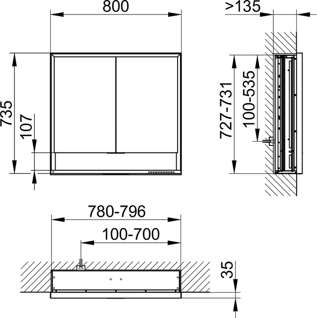 14312171301 Зеркальный шкаф KEUCO Royal Lumos - Вид №2