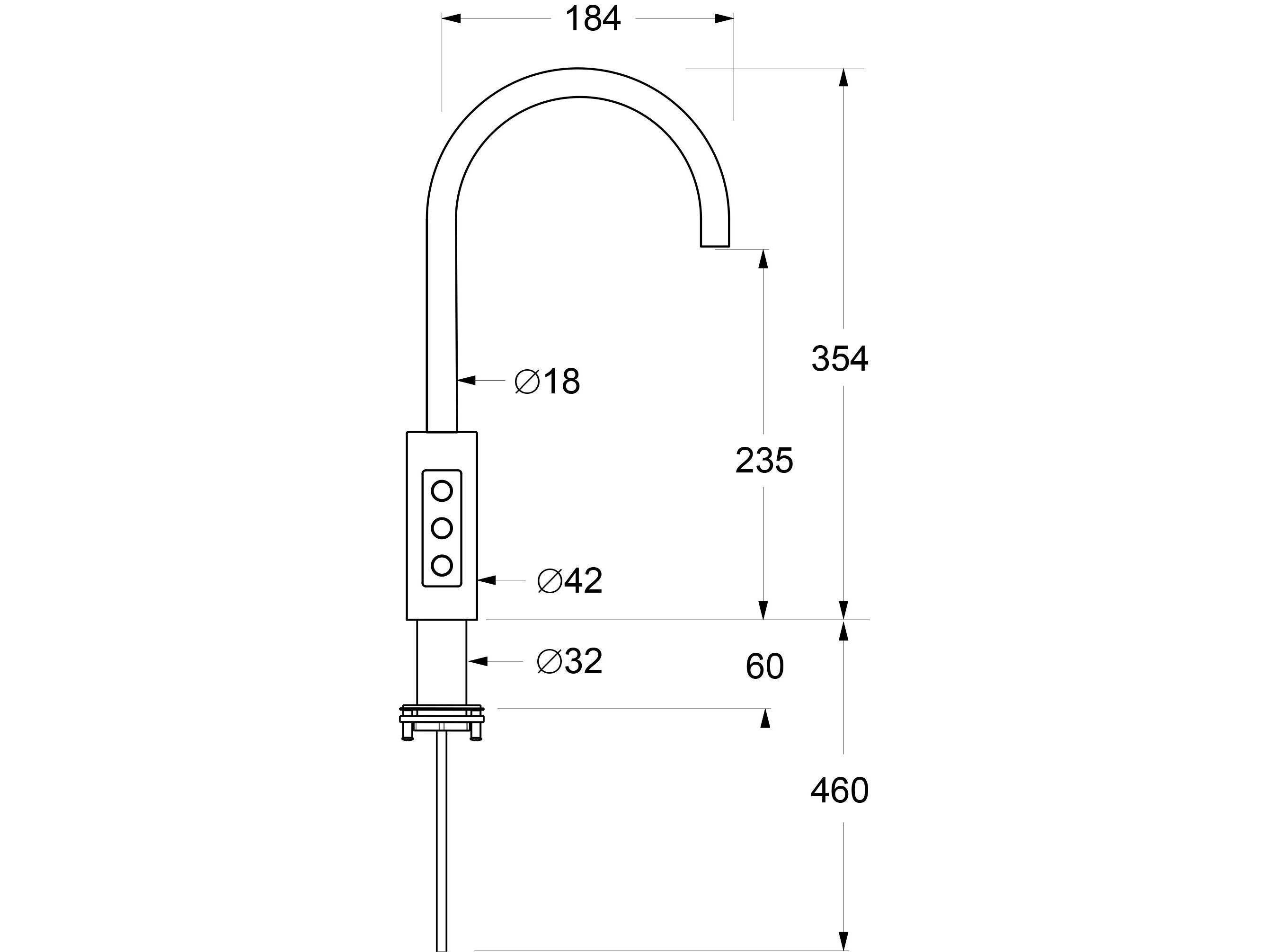 Электронный кухонный кран с очистителем GUGLIELMI RUBINETTERIE чистый ARCH-00128620 - Вид №6