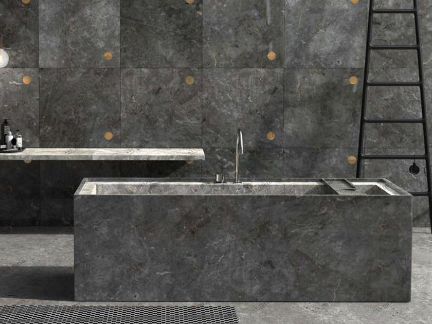 MONITILLO MARMI Отдельностоящая прямоугольная ванна из мрамора sun-id-1433676