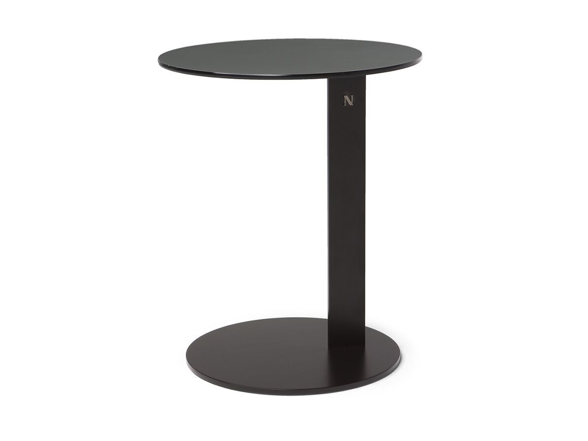 Круглый металлический журнальный столик со стеклянной столешницей Natuzzi Italia Cava ARCH-00085432 - Вид №1