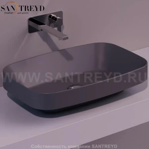 BB11ANTRACITEMATT Накладная раковина на столешницу  прямоугольная Simas Baden Baden