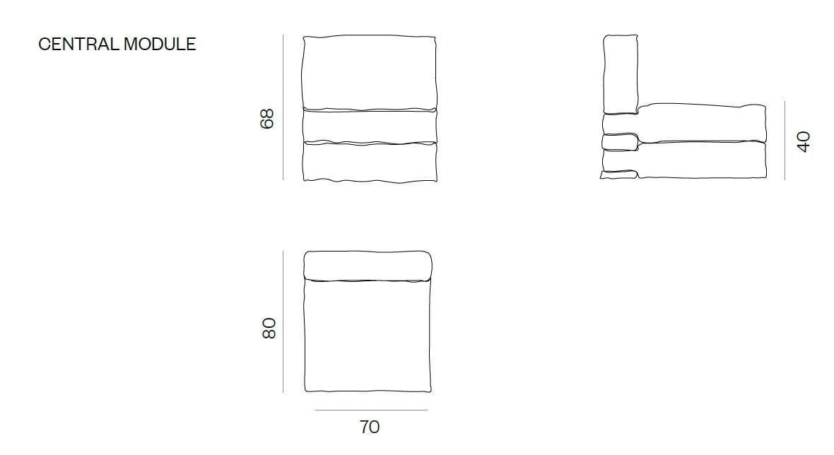 Модульный тканевый диван BD Barcelona PILLOW COTTON ARCH-00144927 - Вид №4