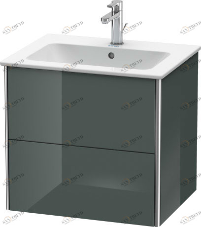 XS417103838 Тумбочка подвесная XSquare #XS4171 610 x 478 мм Доломитово-серый глянцевый лак Duravit