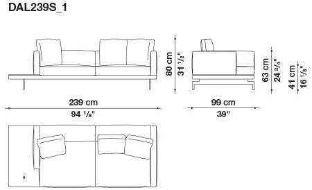 B&B Italia 3-х местный тканевый диван Dock sun-id-1376507 - Вид №16