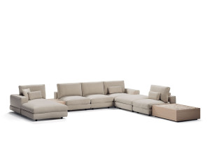 Угловой диван из ткани