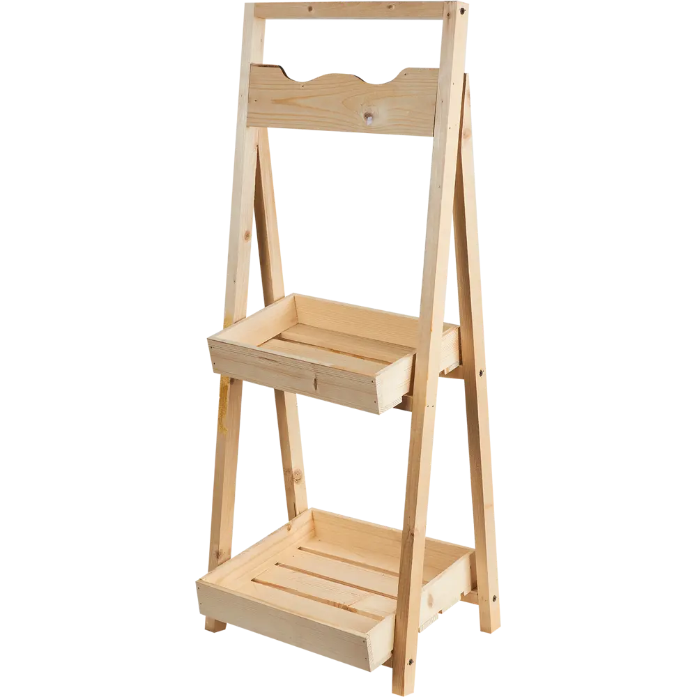 Стойка Ивента 2 полки 35x26x90 см, дерево 82625887 STLM-2076745 Santreyd 