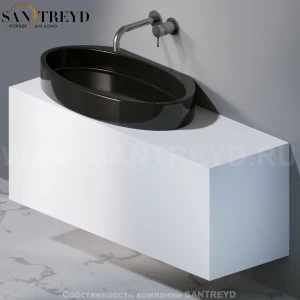 C180V3..101 Настенный туалетный столик с 1 ящиком с отверстием для раковин слева белый матовый A. e. T. ITALIA M35 Италия