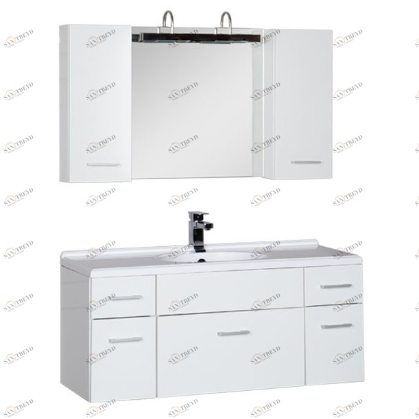 Комплект мебели Aquanet Данте 110 белый (2 навесных шкафчика) 00161224