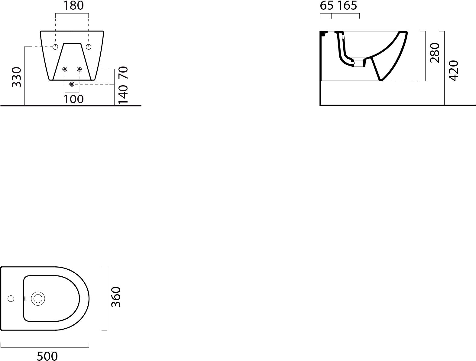 Биде подвесное Color elements GSI ceramica sun-id-1371238 - Вид №17