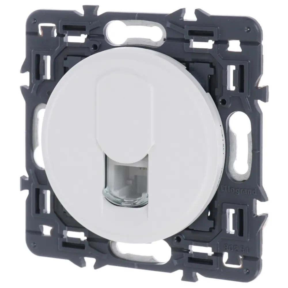 Розетка телефонная Legrand Celiane RJ11, цвет белый 81976542 STLM-2109645