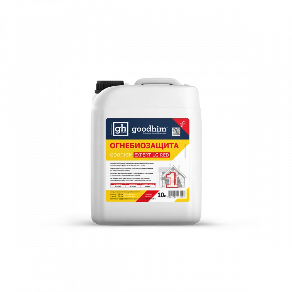 90324008 Огнебиозащита GOODHIM EXPERT 1G RED 61498 I группа 10 л STLM-0184440