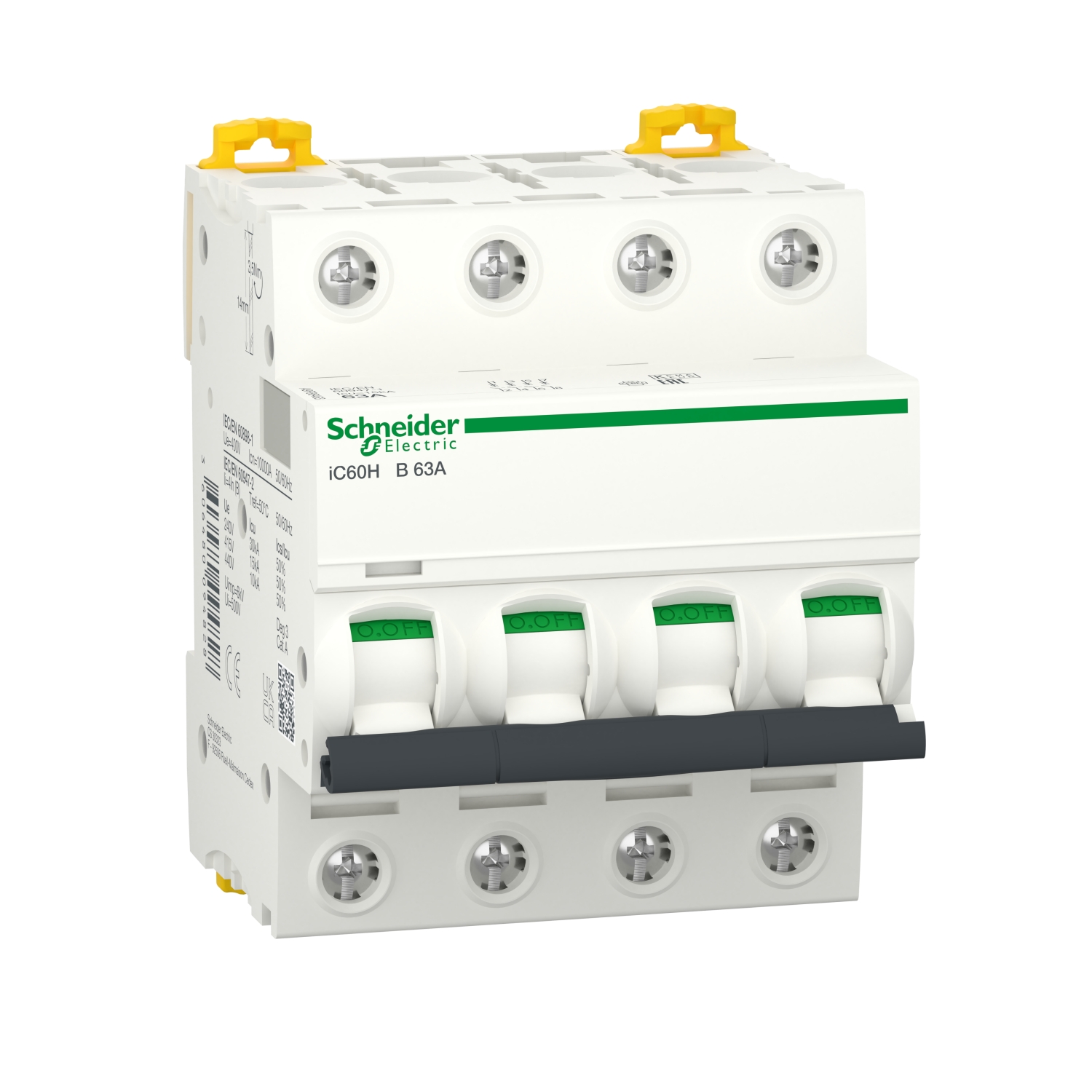 A9F88463 Автоматический выключатель Acti9 4P 63А (B) 10кА Schneider Electric Acti 9 