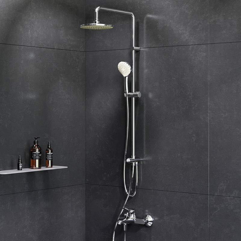 F40885C14 набор 2в1: см-ль д/ванны/душа верхний душ d 220 мм ручн.душ 110 мм 1 ф-ция душев AM.PM Sunny - Вид №1