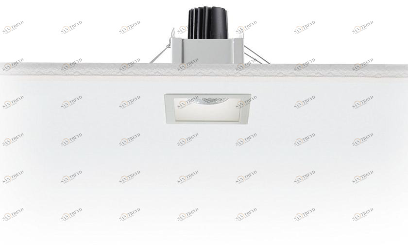 EGOLUCE Квадратный встраиваемый светодиодный точечный светильник Easy 6431 + power led