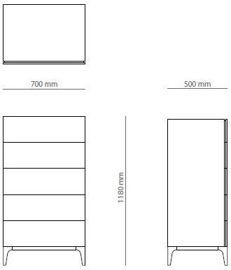 PRADDY Деревянный лакированный комод Moonlight Ml071|ml089 Ml071~ml089 - Вид №5