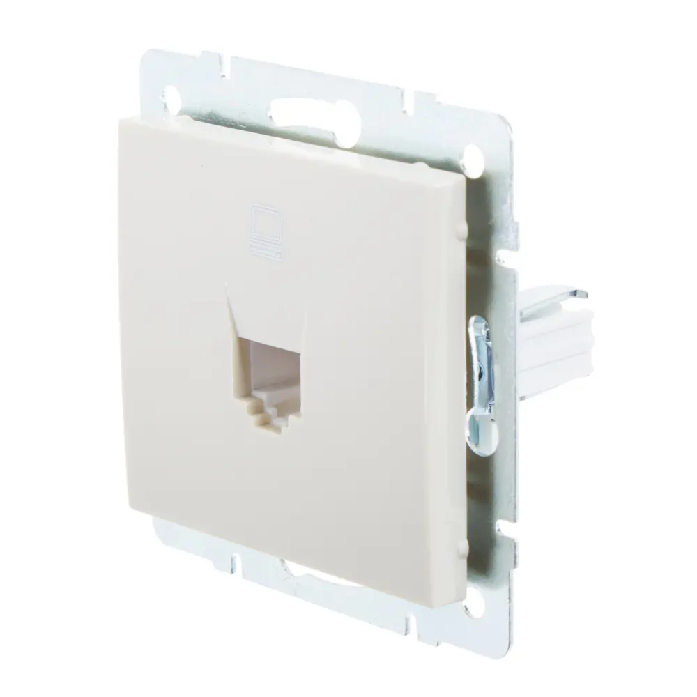 Розетка компьютерная встраиваемая Lezard Rain RJ45, цвет бежевый 17753957 STLM-2111135  - Вид №2