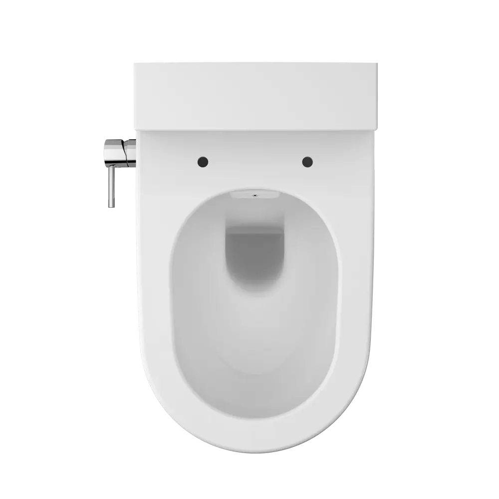 Унитаз подвесной безободковый VitrA Nest с биде горизонтальный выпуск 82634382 STLM-2075198 - Вид №5