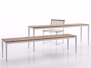 Алюминиевая и деревянная Садовая прямоугольная консоль