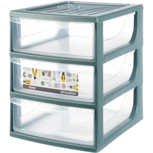 Органайзер настольный A5 3 ящика 19.5x25.4x26.4 см пластик