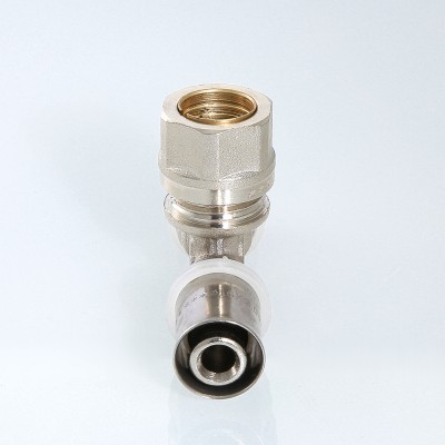 VTm.233.I.201520 Пресс-фитинг – тройник с переходом на обжимное соединение Valtec 20 x 15 x 20 мм  - Вид №2